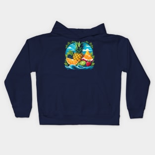 Summer Fruits Summer Vibes Kids Hoodie